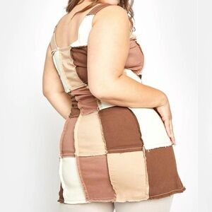 Dollskill Current Mood brown patchwork dress brand new with tags!